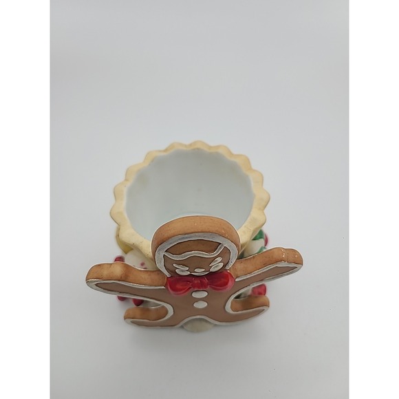 Partylite Gingerbread Man Votive Candle Holder 3.75"H Christmas Holiday Cute EUC - Picture 2 of 8